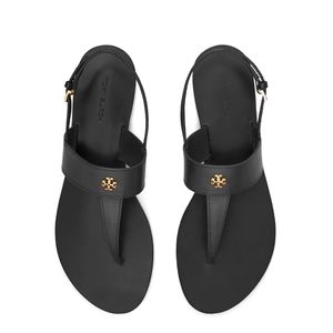 Tory Burch Capri Black Thong Sandal